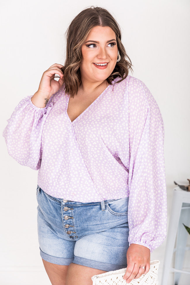 Admired By All Lilac Cropped Floral Blouse FINAL SALE