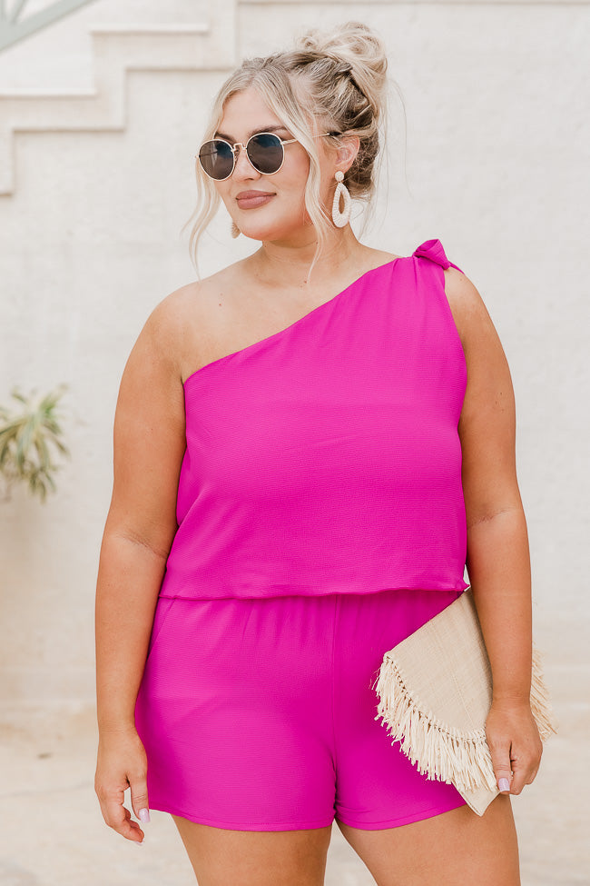 In My Favor Magenta Romper FINAL SALE – Pink Lily
