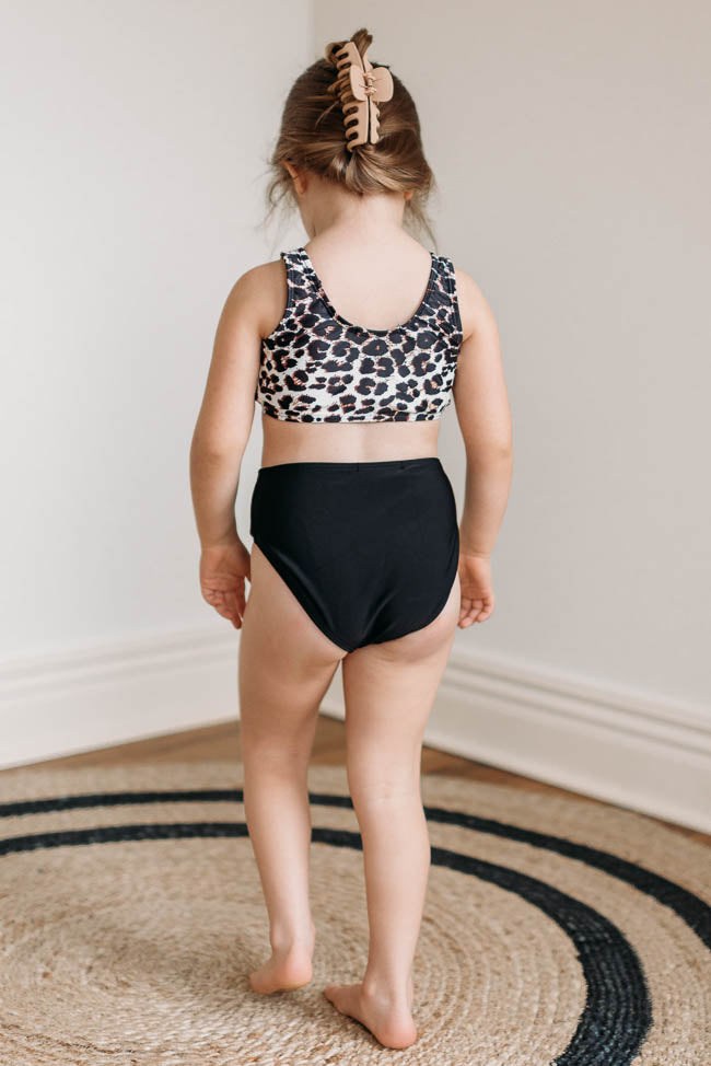 Girls black swim store bottoms