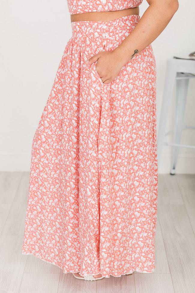 Wander The Town Pink Floral Maxi Skirt FINAL SALE