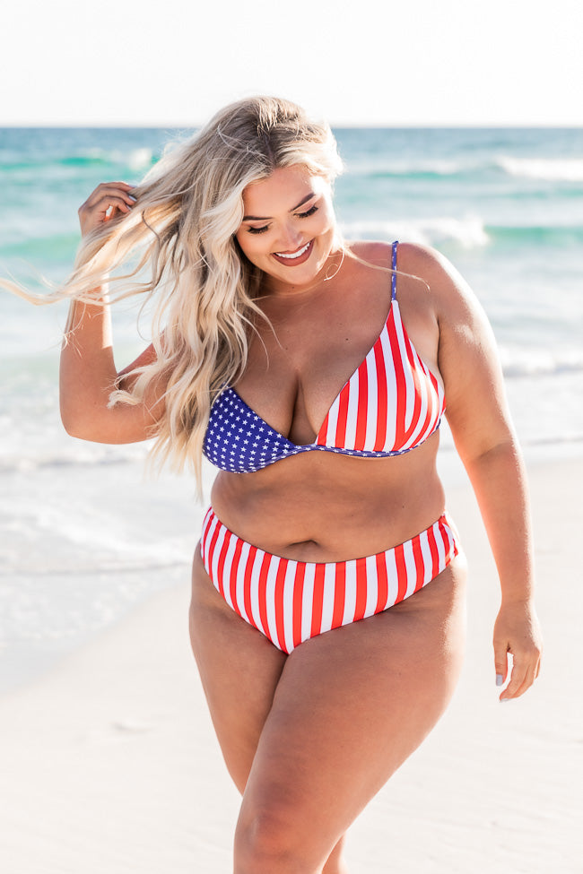 Bayshore Drive Red White Stripe Bikini Bottoms FINAL SALE