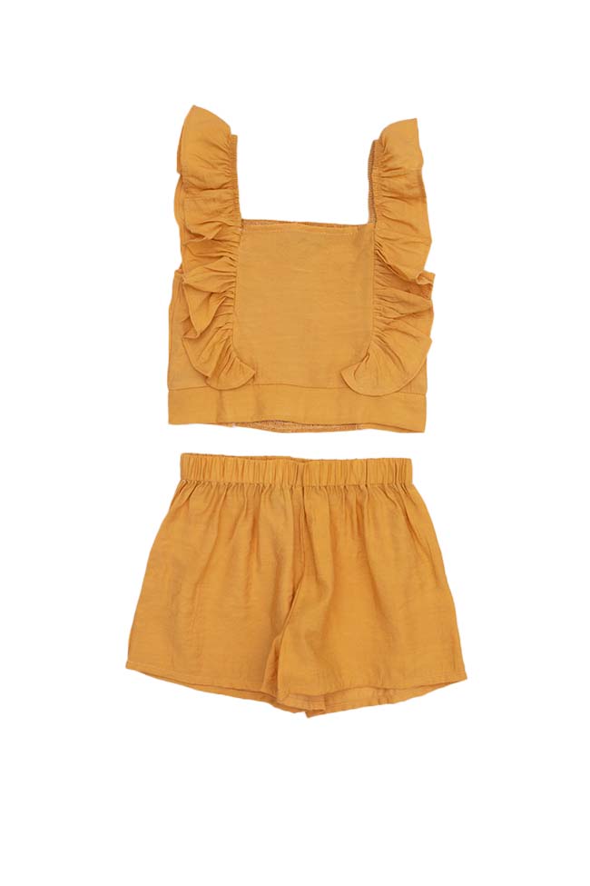 Know For Sure Girls Yellow Two Piece Set FINAL SALE – Pink Lily