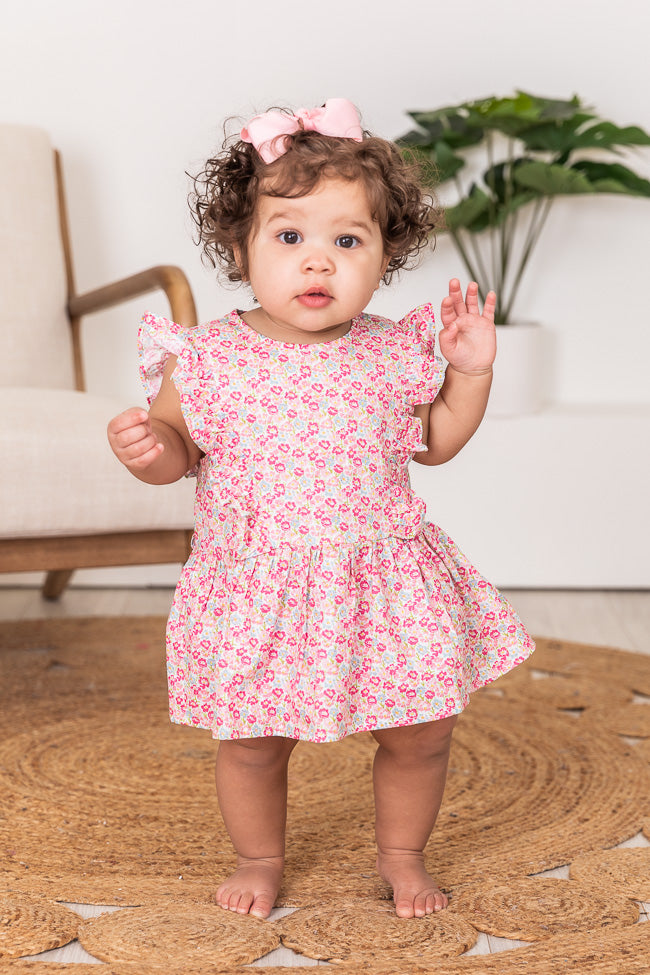 Cute baby in hot sale pink dress