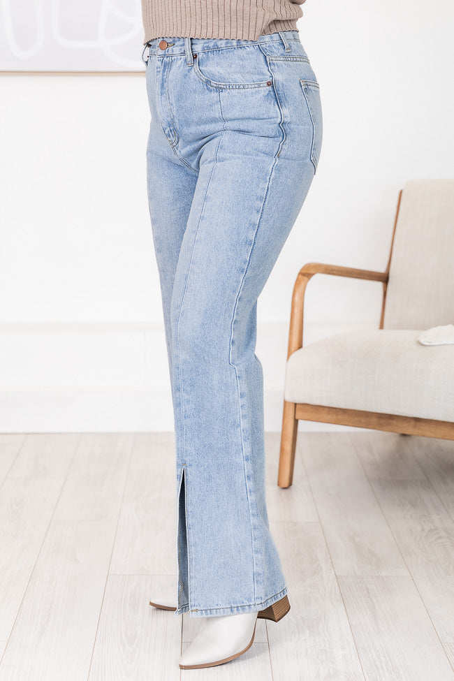 Brinkley Medium Wash Split Hem Jeans FINAL SALE