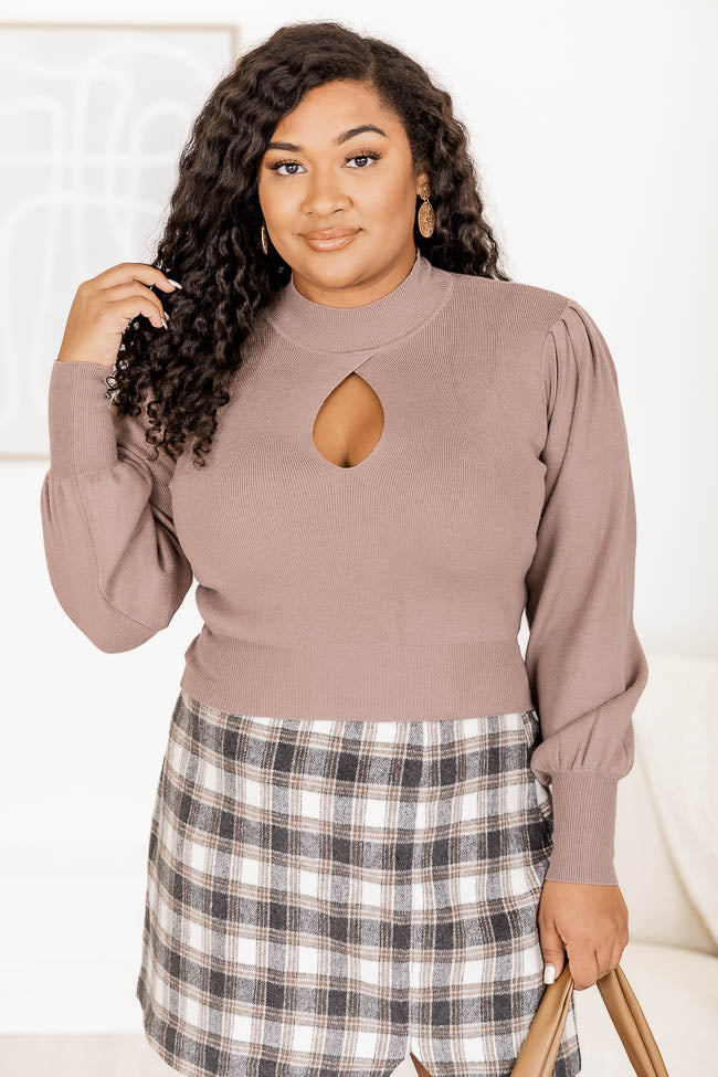 Keyhole sweater clearance plus size