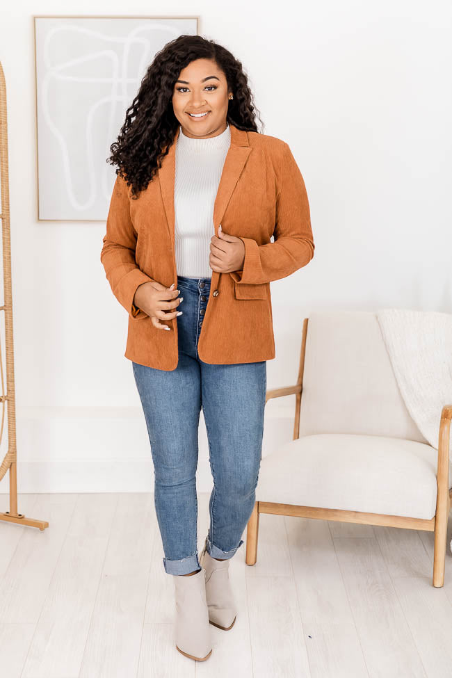 Plus size corduroy store blazer