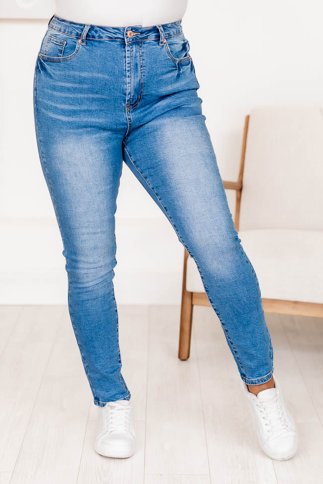 Blaire Medium Wash Ultra High Rise Skinny Jeans