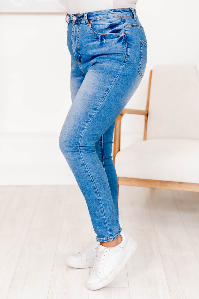 Blaire Medium Wash Ultra High Rise Skinny Jeans