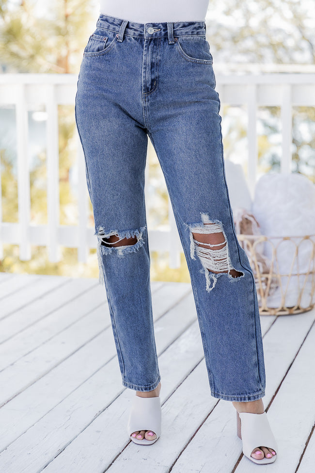 Pink straight outlet leg jeans