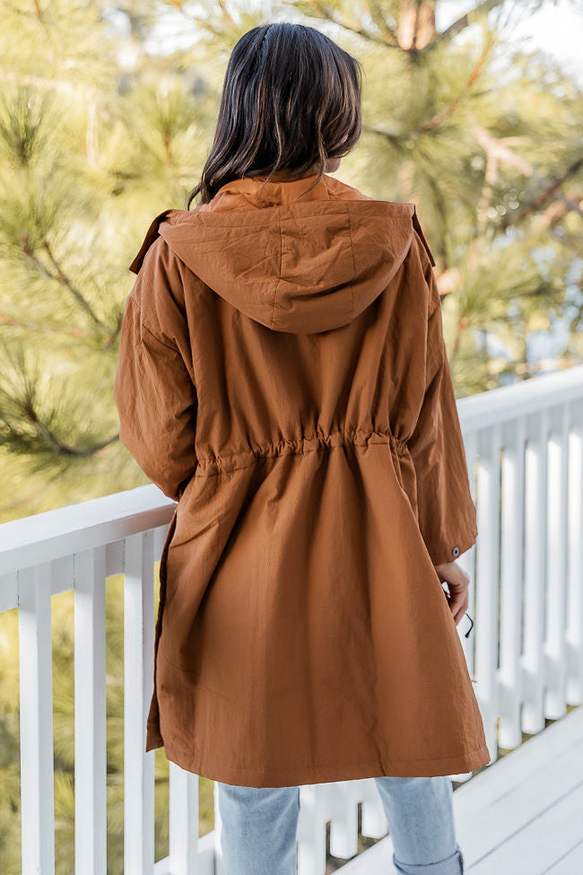 Camel coat sale with hood