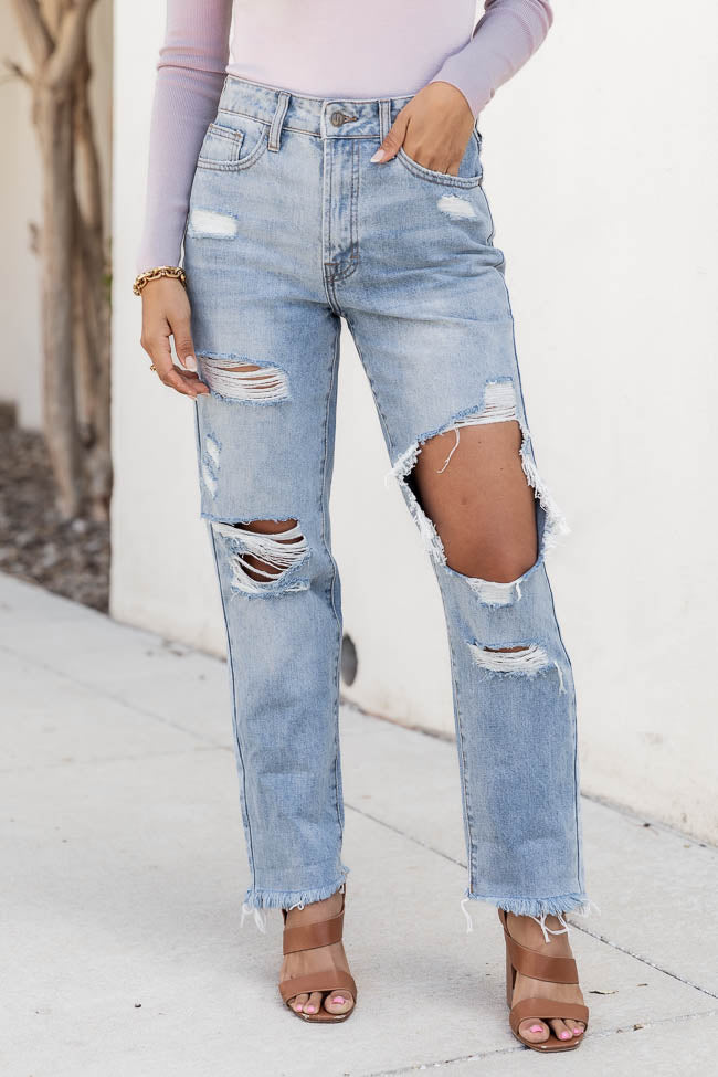 Kyra High Rise Vintage Cutout Straight Leg Jeans FINAL SALE