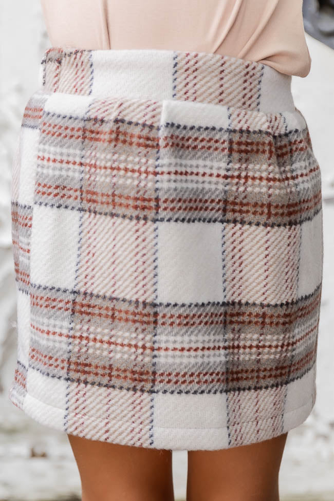 Wasting Minutes Kids Woven Plaid Skirt