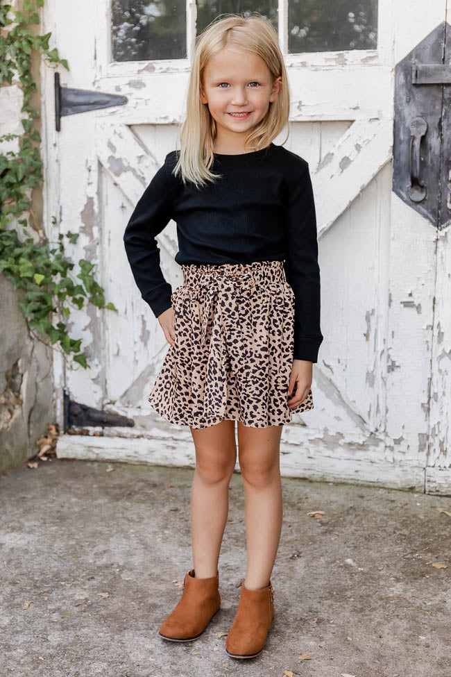 Set The Bar Kids Leopard Print Skirt FINAL SALE