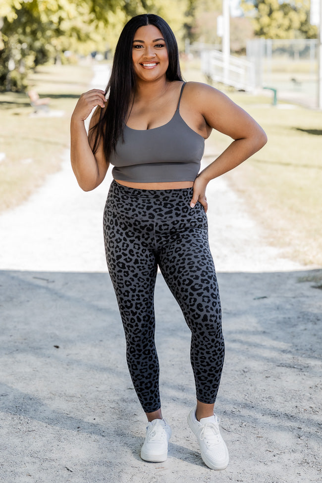 Push Yourself Black And Leopard Flare Leggings FINAL SALE – Pink Lily