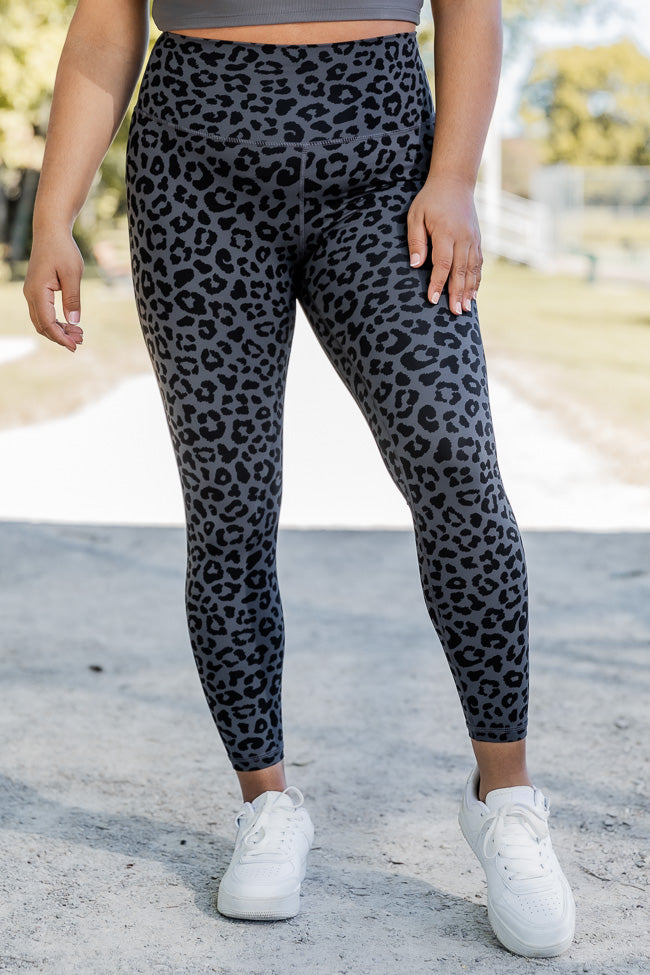 Mindset Is Everything Charcoal Animal Print Leggings FINAL SALE – Pink Lily