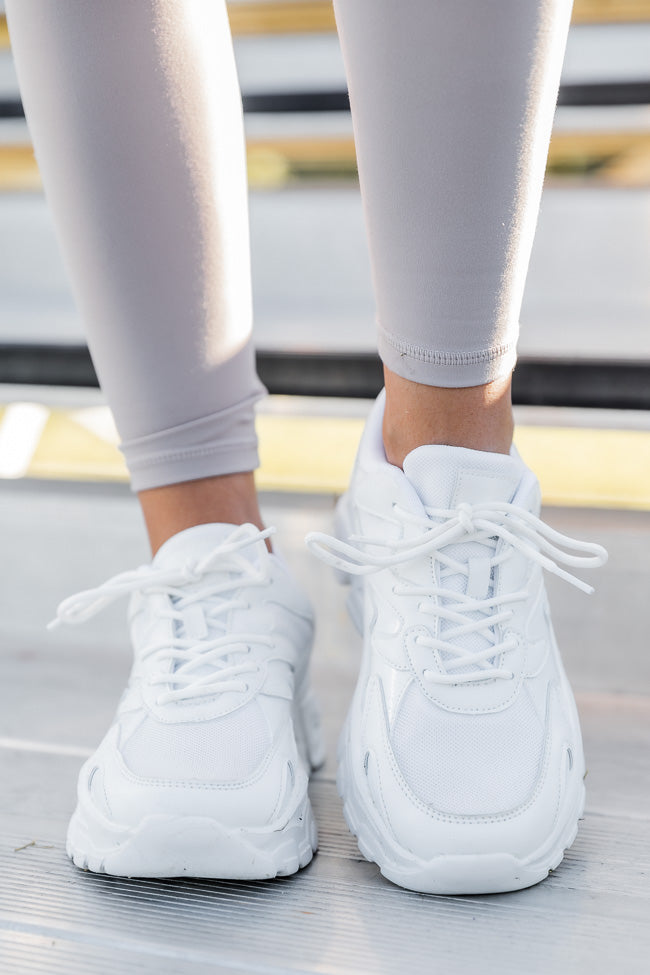 Tessa White Chunky Sneakers