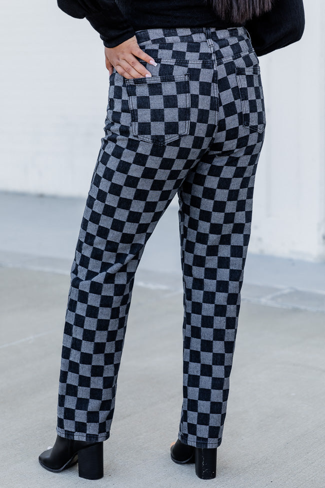 Gingham Pull on Pant - Black/White – Miss Nelly Boutique