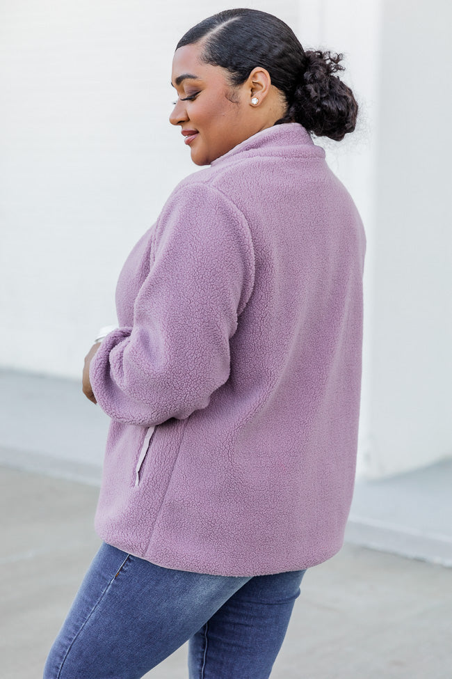 Plus size sherpa clearance jacket