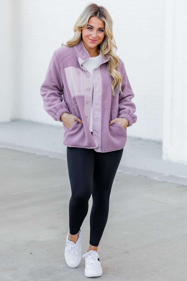 Purple best sale sherpa jacket