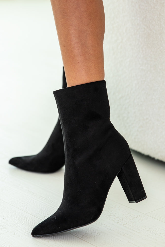 Black suede boots hot sale with block heel