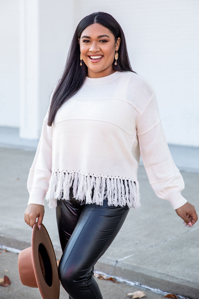 Fringe sweater store plus size