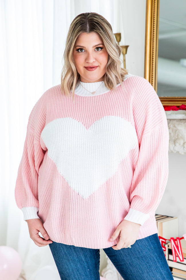 Pink sweater shop with hearts