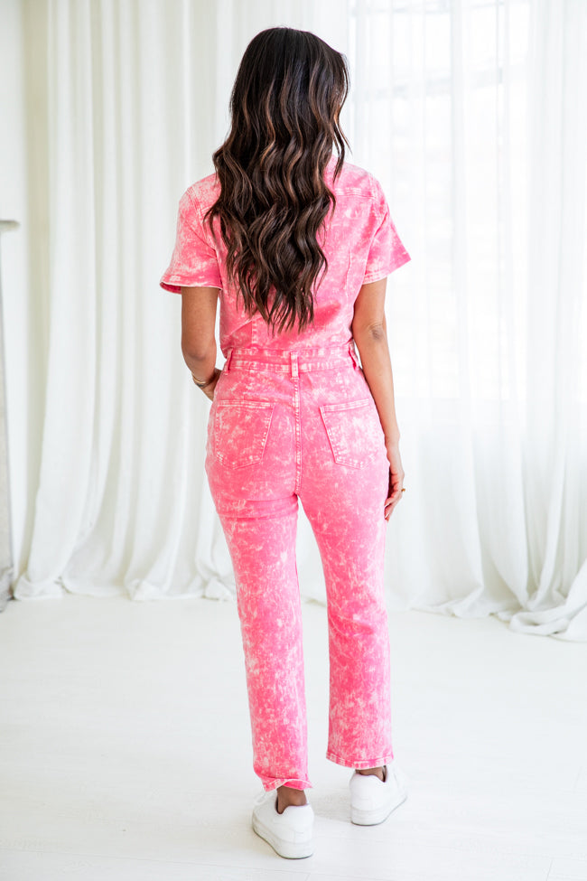 Here With You Bright Pink Jumpsuit FINAL SALE
