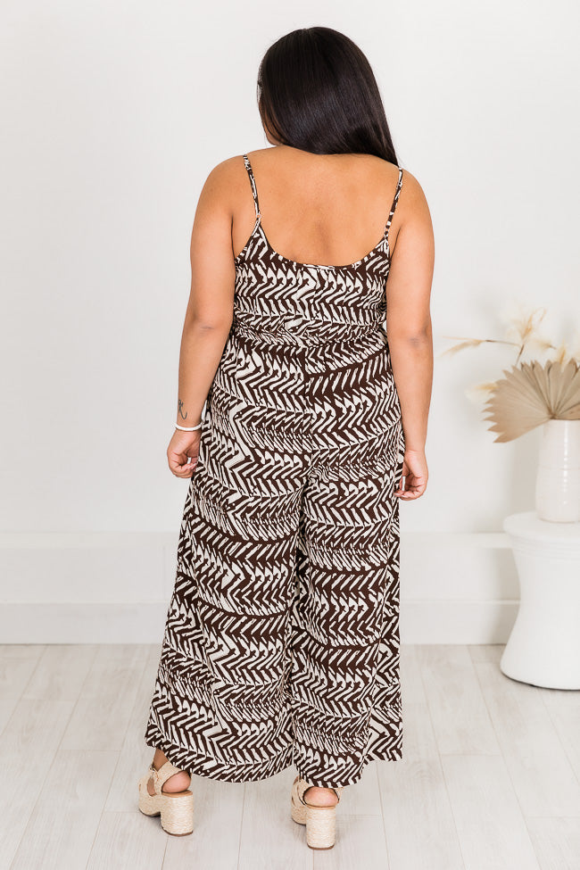 She's Determined Brown Printed Jumpsuit FINAL SALE