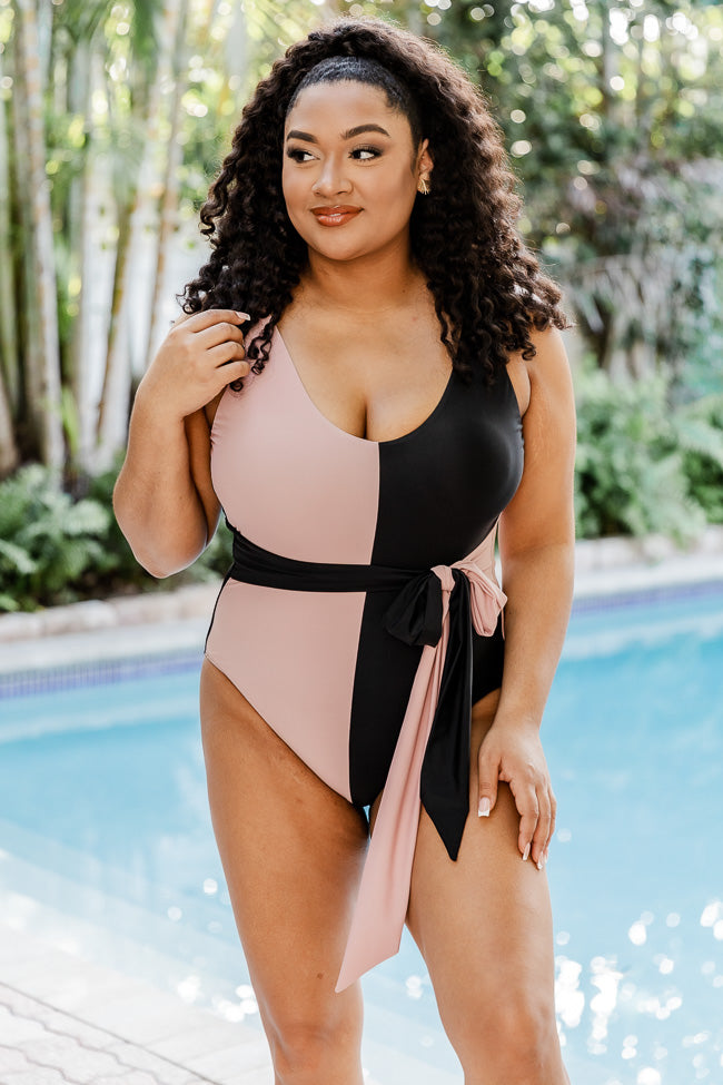 Going My Own Way Black And Tan One Piece Swimsuit FINAL SALE