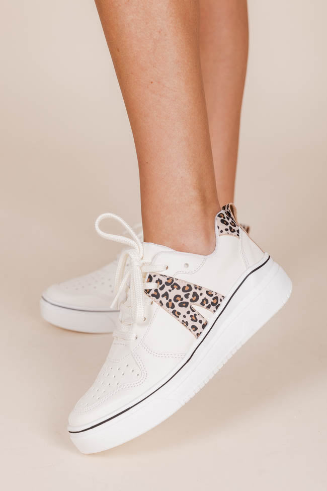 Edie Leopard and White Sneakers