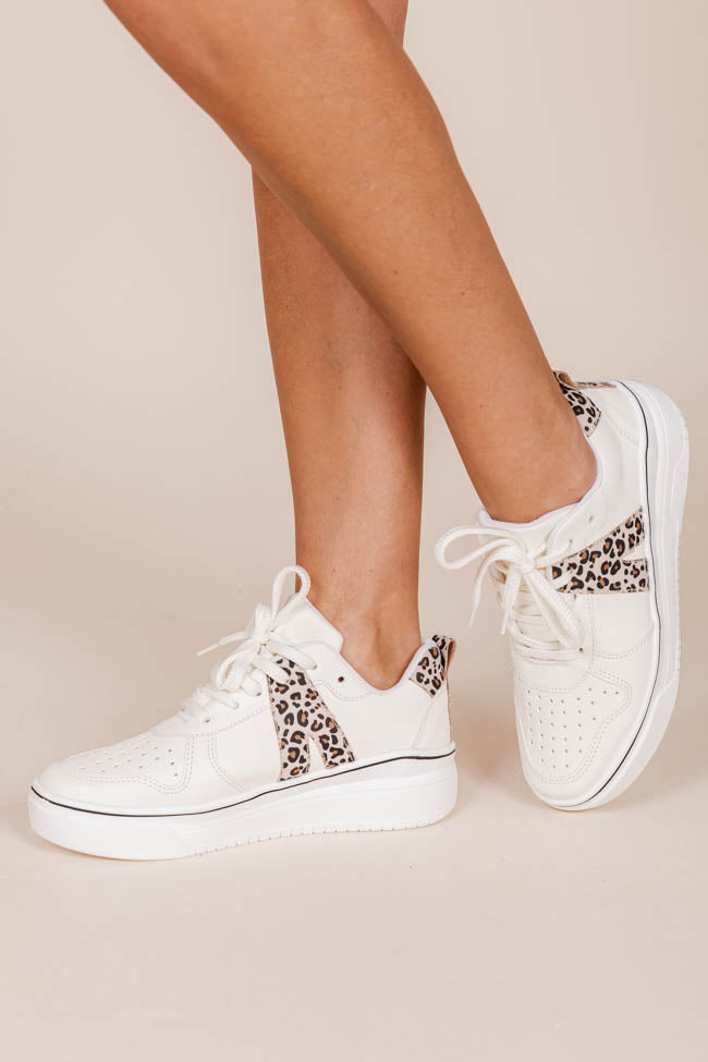 Edie Leopard and White Sneakers FINAL SALE