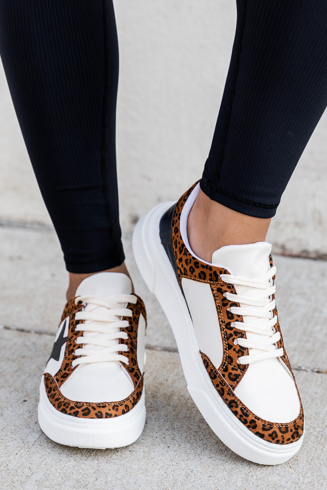 Cleo Leopard Print And Black Star Sneakers FINAL SALE
