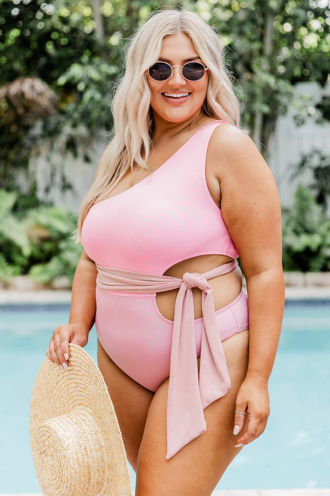 Soaking Up The Sun Pink One Piece Swimsuit FINAL SALE
