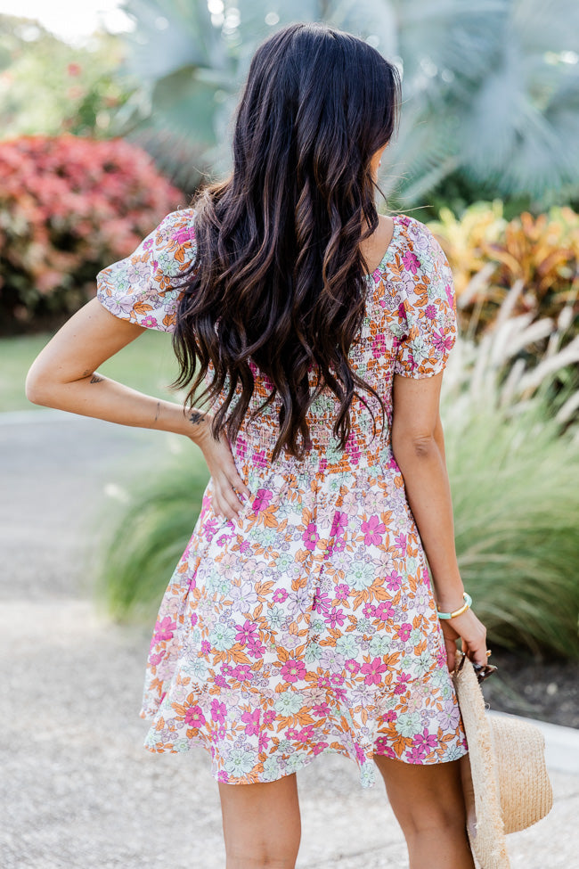 Never Outdone Floral Puff Sleeve Mini Dress FINAL SALE