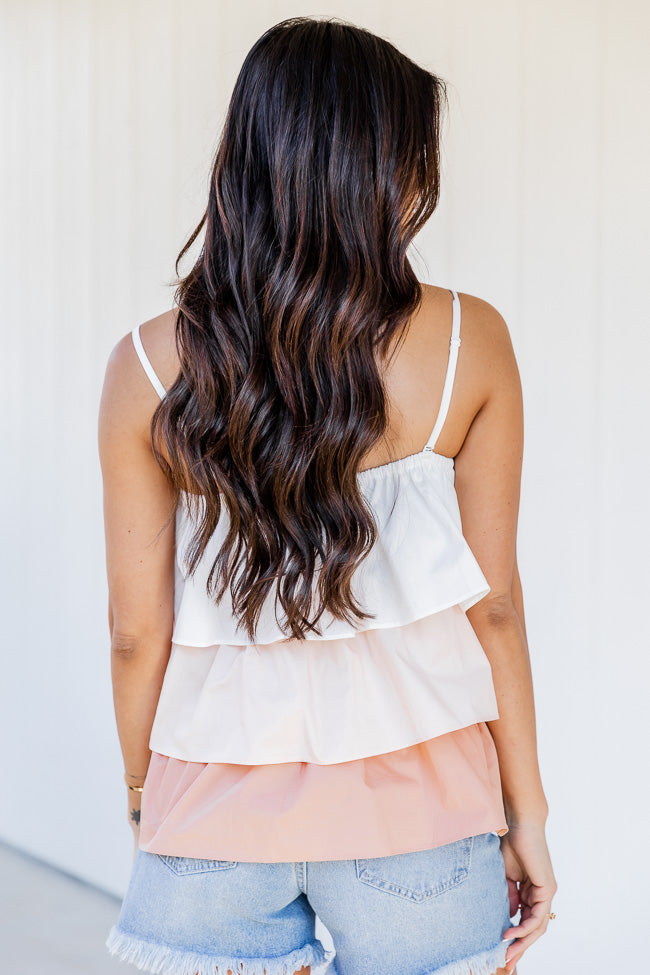 It's Your Love Blush Color Block Tiered Tank FINAL SALE