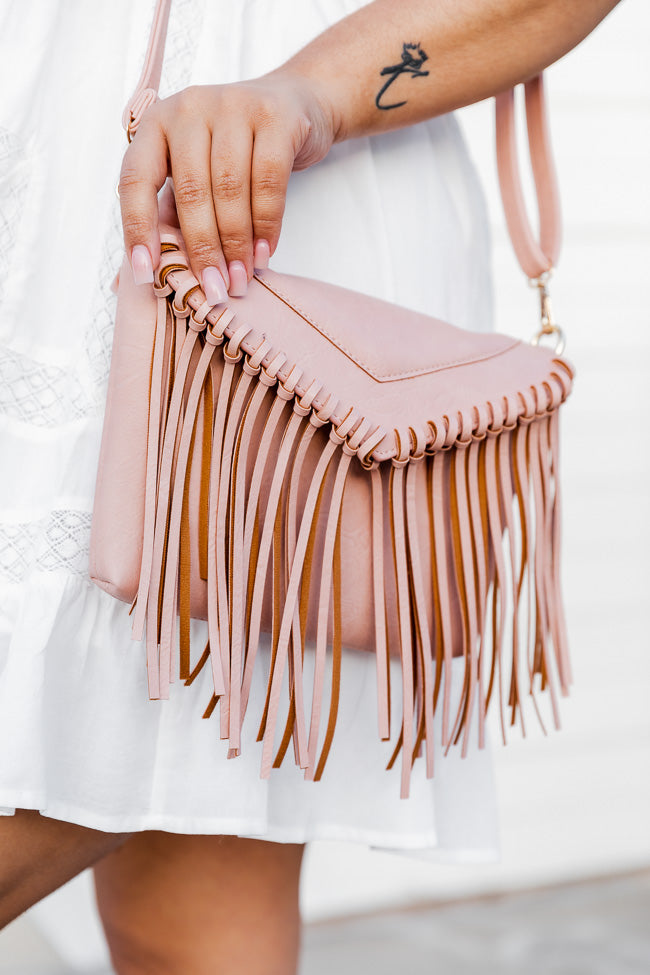 Dancing Down Broadway Brown Fringe Crossbody Purse - Concert Outfit - Women's - Pink Lily Boutique