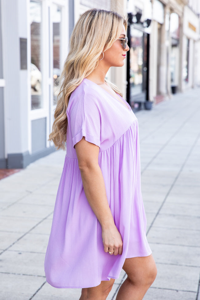 Call You Over Lavender Romper Dress