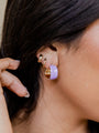 Vibrant Vibes Purple Huggie Earrings FINAL SALE