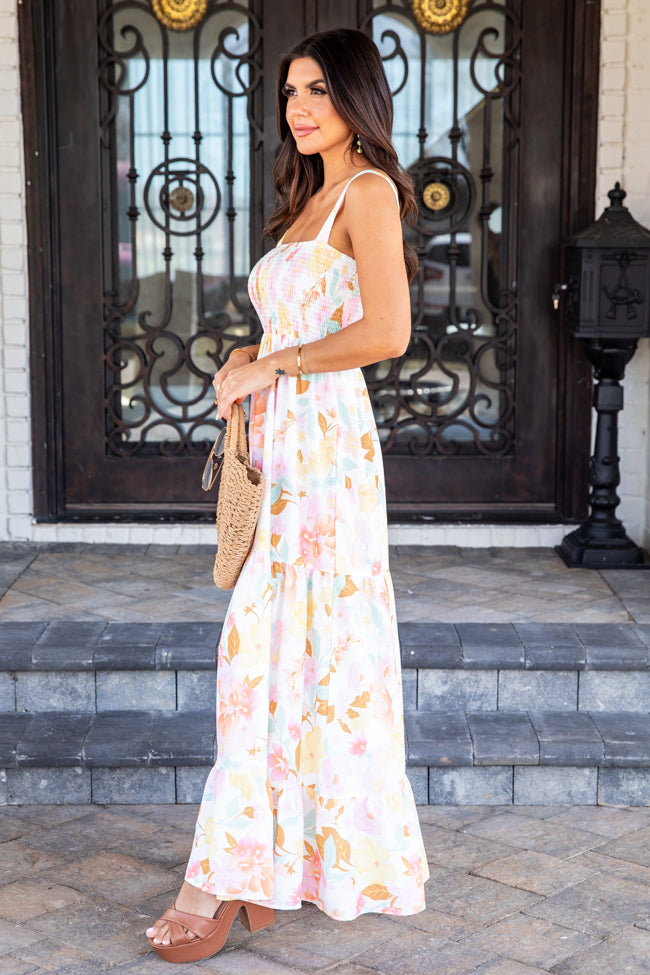 Into The Sunset Multicolor Floral Maxi Dress