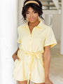 Craving Sunshine Yellow Button Up Romper FINAL SALE