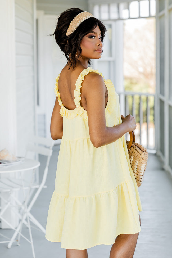 One Summer Day Yellow Babydoll Mini Dress