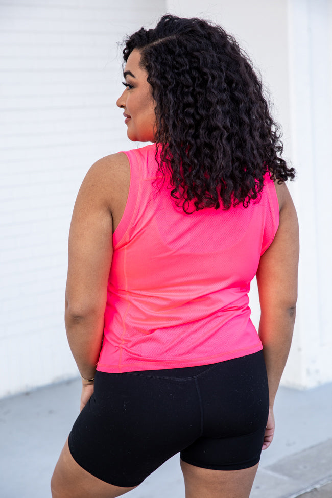 Crushing It Neon Pink Breathable Active Tank