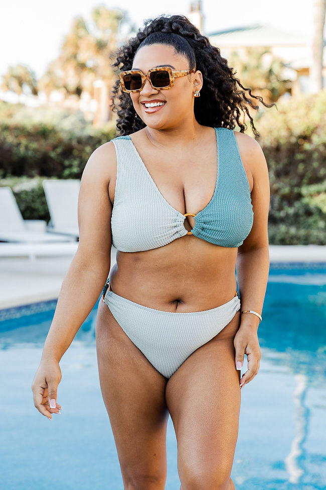Shell-abrate Teal Swimsuit Bottoms FINAL SALE