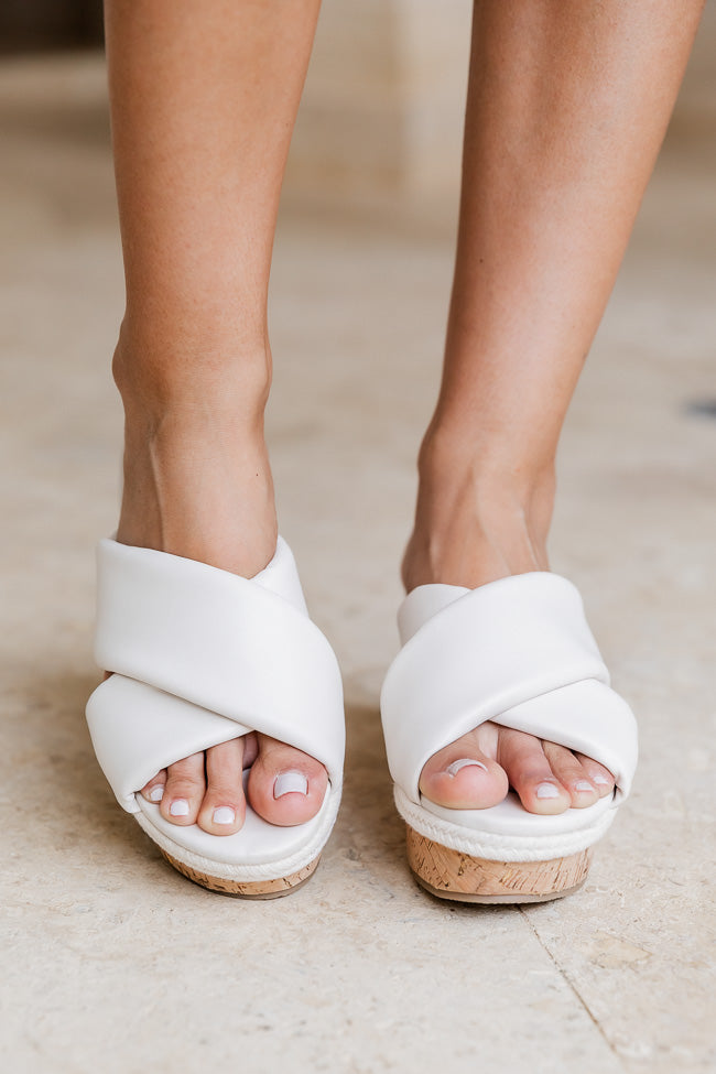 Brenna Off White Sandal Wedge FINAL SALE