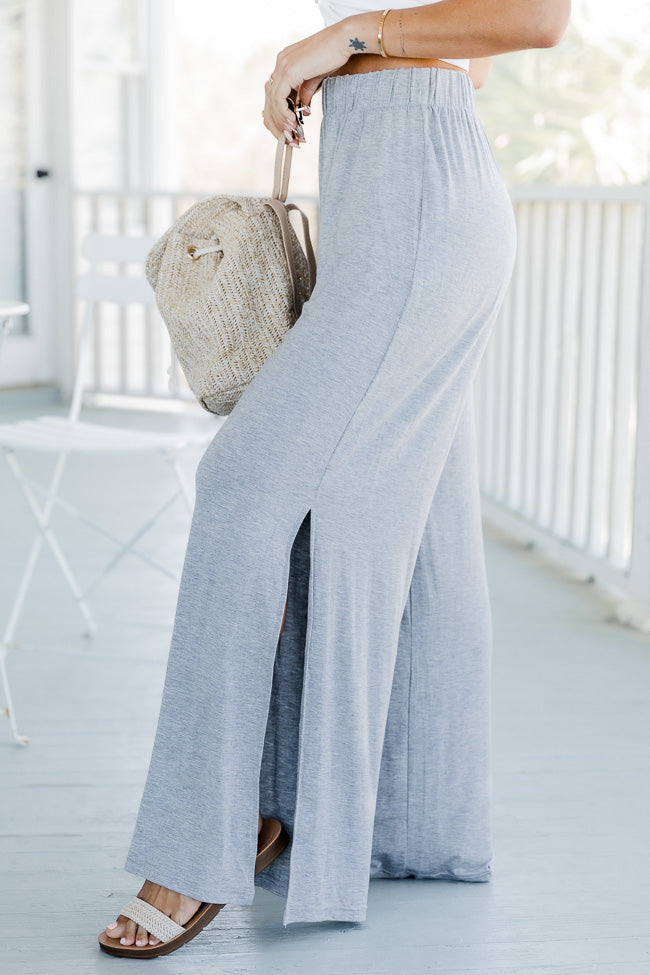 Just Relax Gray Wide Lounge Pant FINAL SALE