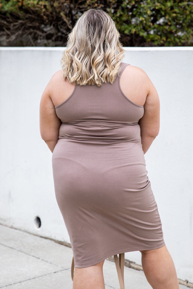 Nothing Personal Taupe Midi Tank Dress FINAL SALE