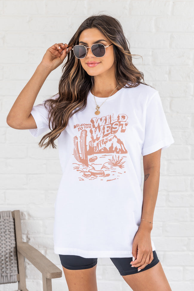 Welcome To The Wild West White Graphic Tee