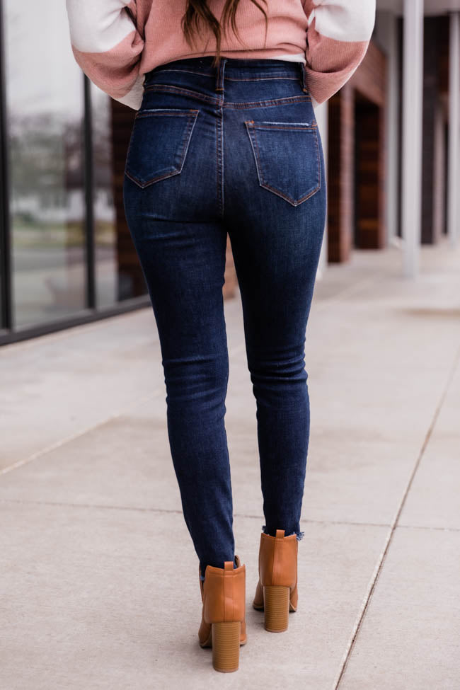 Buy DEVIS Dark Blue Womens Dark Blue Denim Skinny Fit Jeans | Shoppers Stop