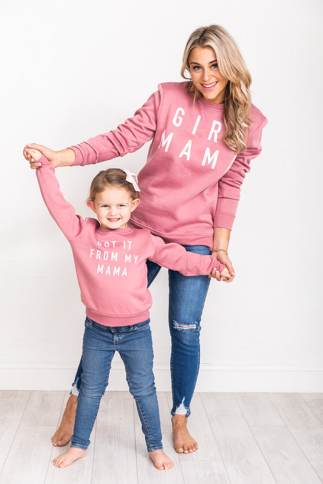 Girl Mama Super Soft Fleece Mauve Graphic Sweatshirt FINAL SALE