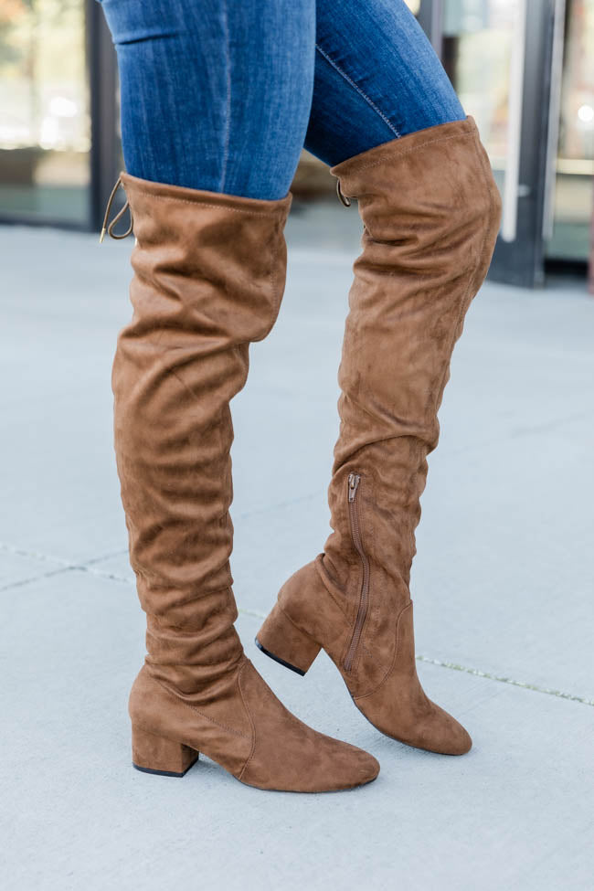 Clara Over The Knee Brown Boots FINAL SALE